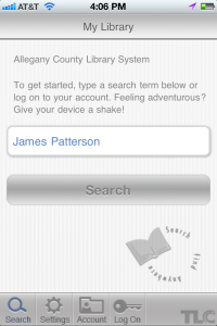 Screen Shot of mobile app